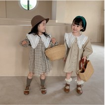 봄가을 여아유아 데일리 생일 파티 자매룩 빅카라가을원피스