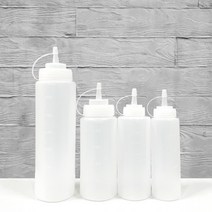 [계량 소스통] 양념통 드레싱소스통 케찹병 소분튜브 / 특대680ml(2개~5개), 4개
