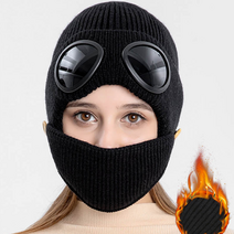 남자 여자 스키장 스노우 보드 겨울 방한용 고글 비니 마스크 모자