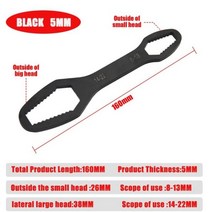 8-22mm 범용 Torx 렌치 자체 조임 조정 가능한 안경 보드 더블 헤드 스패너 공장용 수공구, 03 160mm 8-22mm 5mm