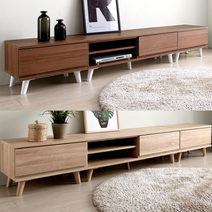 tv 거실장 긴 세트 TV 장식장 티비 다이 50 55 60 65 70 75 인치 이케아, 웬지백, 거실장 1200 단품