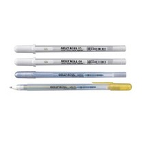 펜썰/1200 겔리롤중성펜/SAKURA/색상(흰색 은색 금색)/볼펜/사쿠라, 금색/0.8mm