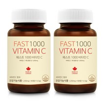 캐나다 FAST 비타민C 1000 내추럴영 180정 6개월분 정품, 2개, 1.25ml