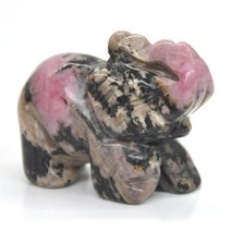 1.5인치 고양이 코끼리 거북이 토끼 올빼미 개구리 물고기 곰 개 말 늑대 뱀 동상 자연 치유 크리스탈 동물 돌 조각, e 블랙로도나이트