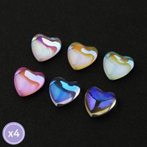 딜라이트 젬스톤-하트플랫(4개입/8mm) / 평스톤/네일스톤, 없음, 스톤-02