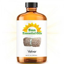 Sun Essential Oils 베티버 에센셜 오일 (거대한 8oz 병) 벌크 베티버 오일-8 온스