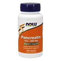 Now Foods 판크레아틴 10x - 200 mg 100 캡슐