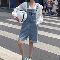 겟잇미 오버롤 롱/숏 버전 데님 멜빵바지