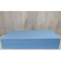 SEJEL.F (세젤에프) 3단 폴리 접이식 매트리스 고밀도 HR스펀지 싱글매트 블루 7.5CM, 브라운