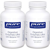 퓨어인캡슐레이션 소화 효소 울트라 베타인 HCL 캡슐, 180개입, 2개
