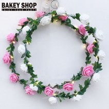 브라이덜 샤워 웨딩 led 화관 머리띠 소품, led웨딩 화관 화이트