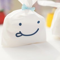 수제쿠키 답례품 포장지 머랭쿠키 어린이집 선물 포장지 20개입, 50개입, 파란스마일