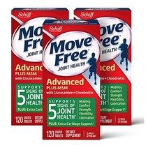 Move Free 무브프리 조인트 헬스 플러스 MSM 120정 X 3통 Joint Health PLUS, .개