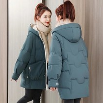 NEW 패딩 롱 여성 겨울 루즈핏 캐주얼 덧댐 기모 패딩 점퍼 S-2XL