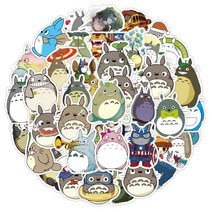 토토로 다꾸 스티커 지브리 띠부띠부 도무송 노트북 탑꾸 다이어리 꾸미기 리무버블 캐리어 아이패드 다꾸세트 탑로더, A 토토로 50장