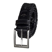 107661 Dockers 다커스 남성용 가죽 꼰 캐주얼 및 드레스 벨트, 36, 블랙/블랙