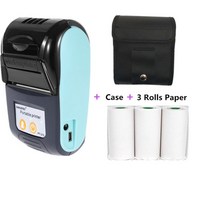 모바일 휴대용 영수증 프린터 무선 미니 열전사 열전사 bt 58mm mobile pos, 케이스 및 종이 추가 3, 나는 플러그