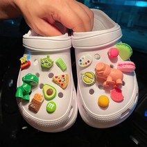 Crocs 구멍 신발 버클 상단 장식에 적합 맞춤형 3D 트렌드 만화 액세서리 꽃