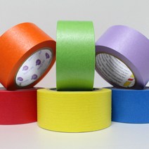유로셀 마스킹테이프 - 25mm x 40M / 종이테이프/제본/프라모델/ 모자이크/미술재료, 720R 레드: 25mm X40M