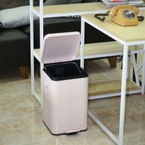 에코사랑 웹셀 인테리어 클래식 양철 사각 패달 휴지통 12L, 단일옵션