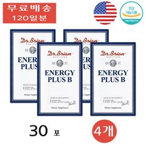 닥터브라이언 에너지 플러스 비타민 B3 B5 직장인 학생 청소년 결합조직형성 30포 4개