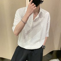 SJW 봄 여름 남성 반팔 셔츠 순면 카라 투포켓 무지 루즈핏 남방 상의 아웃도어 빅사이즈 M~5XL