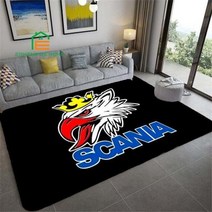 스카니아 트럭 로고 3D 프린팅 카펫 침실 거실 주방 바닥 매트 홈 장식 미끄럼 방지 패드 14 가지 크기, 100cm x 150cm+C