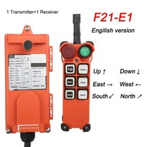 전동킥보드스위치 dc12v 24v 무선 용 원격 컨트롤러 스위치 호이스트 라디오 제어 크레인 스위치 f21-4s f21-e1 f21-e1b ac220v 380v 110v, f21-e1-영어, DC 36V, uhf 868mhz