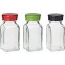 트루도 Trudeau Wink Glass 8.9cm(3.5인치) 싱글 소금 또는 후추 셰이커 다양한 상단 포함