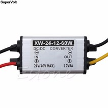 차량용컨버터 슈퍼볼트 뜨거운 방수 자동차 트럭 dc 24v to dc 12v 5a 60w 전원 변환기 공급 어댑터