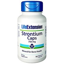 Life Extension 라이프익스텐션 스트론튬 750mg 90캡슐, 90 정, 1개