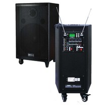 GRACE EG-410 충전식 이동용 앰프스피커 무선2채널마이크 400W 10인치, 02.핸드마이크+헤드마이크
