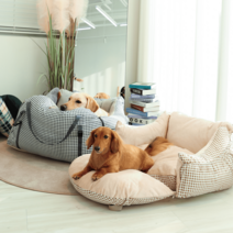 펫언니 강아지카시트 애견카시트 대형견카시트, 네이비그레이