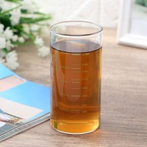 쏘맥잔 350ml 4종 눈금 미니 소맥잔 홈 카페 아이스라떼 내열 유리컵, 블루