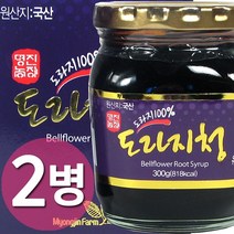 명진 농장 도라지청 300g 국내산 도라지 엑기스 농축액 진액 즙 차, 2병