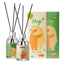 크리넥스 허그 디퓨저 실내 방향제 200ml 2입, 아로마 허브향