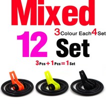 낚시거치대 좌대 MNFT 플라스틱 낚싯대 후크 키퍼 미끼 낚시 홀더 태클 액세서리, 12 Set Mixing