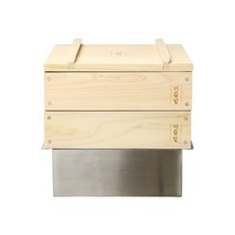 이슬빛 편백나무 찜기 세이로무시 2단+물솥 풀세트 대형 315 x 300 x 292 mm, 1개, 315mm x 300mm x 292mm