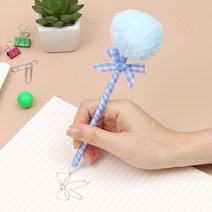 솜뭉치 팬시 볼펜 체크 솜솜이 볼펜, 상세 참조, 상세페이지 참조