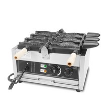 와플 붕어빵 잉어빵 국화빵 계란빵 토스트 타코야키 기계 가정용 업소용 전기 틀 키트 팬 상업 3 pcs 오픈 입 아이스크림 물고기 모양 콘 메이커, 220v, 우리를