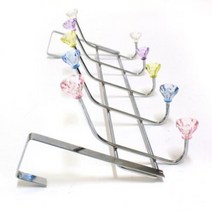 행잇올5개반짝이 않는 녹슬지 도어후크 네트 가방 모자걸이, 1