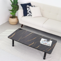 1200x600 로아공방 접이식 테이블 4인상, 블랙