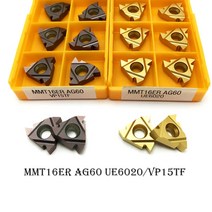 카바이드 인서트 나사 선반 공구 MMT16ER AG60 MMT16IR 16ER 16IR CNC 절삭, [01] 10PCS, [01] 16IR AG60 VP15TF