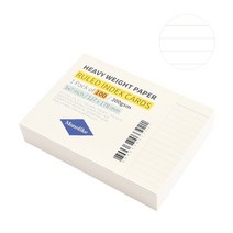 왈가닥스 룰드 인덱스 카드 100매 127 x 178 mm, 화이트, 2개
