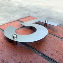 우체통 주택 다세대 우편함 인테리어 우체통120mm 플로팅 스테인레스 스틸 집 번호 야외 주소 표시 금속 도, 01 120mm_05 Number 4