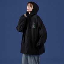 해피월드샵 간절기 초봄 여성 여학생 루즈핏 후드집업 쟈켓 중학생 고등학생 바람막이 점퍼 교복 아우터