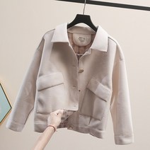 2022 봄 가을 트렌치 코트 작은 짧은 여성 과 새로운 어 버전 느슨한 연령 감소