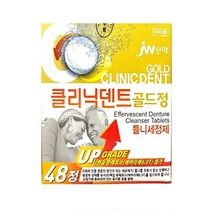 폴리덴트 중외신약 덴트클리닉 틀니세정제 48정 교정기살균세정제 국내산, 2개