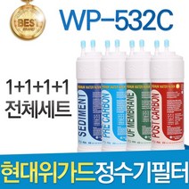 현대위가드 WP-532C 고품질 정수기 필터 호환 전체세트, 선택01_전체세트(1+1+1+1=4개)