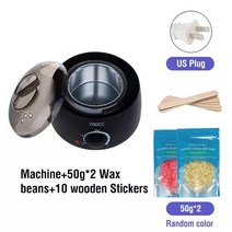 왁싱워머기 Wax Heater Warmer Hair Removal Machine For Hand Foot Body SPA Epilator Paraffin Pot Beans, 한개옵션1, 02 Black US 100g Beans